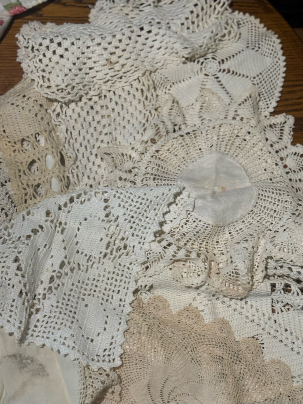 12 Vintage Crochet Doilies